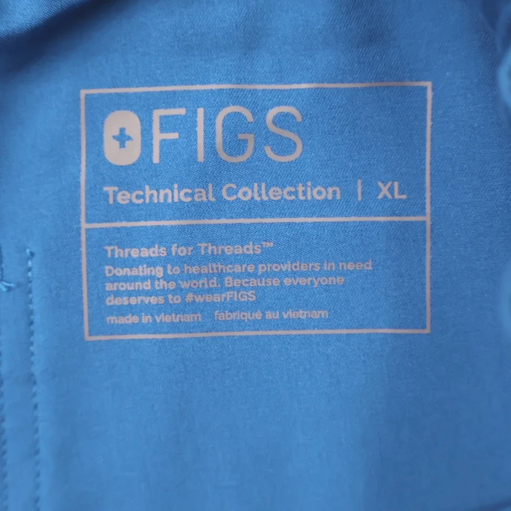 FIGS Scrub Pants Mens XL Blue Excellent Technical Collection TM3001 Straight Leg